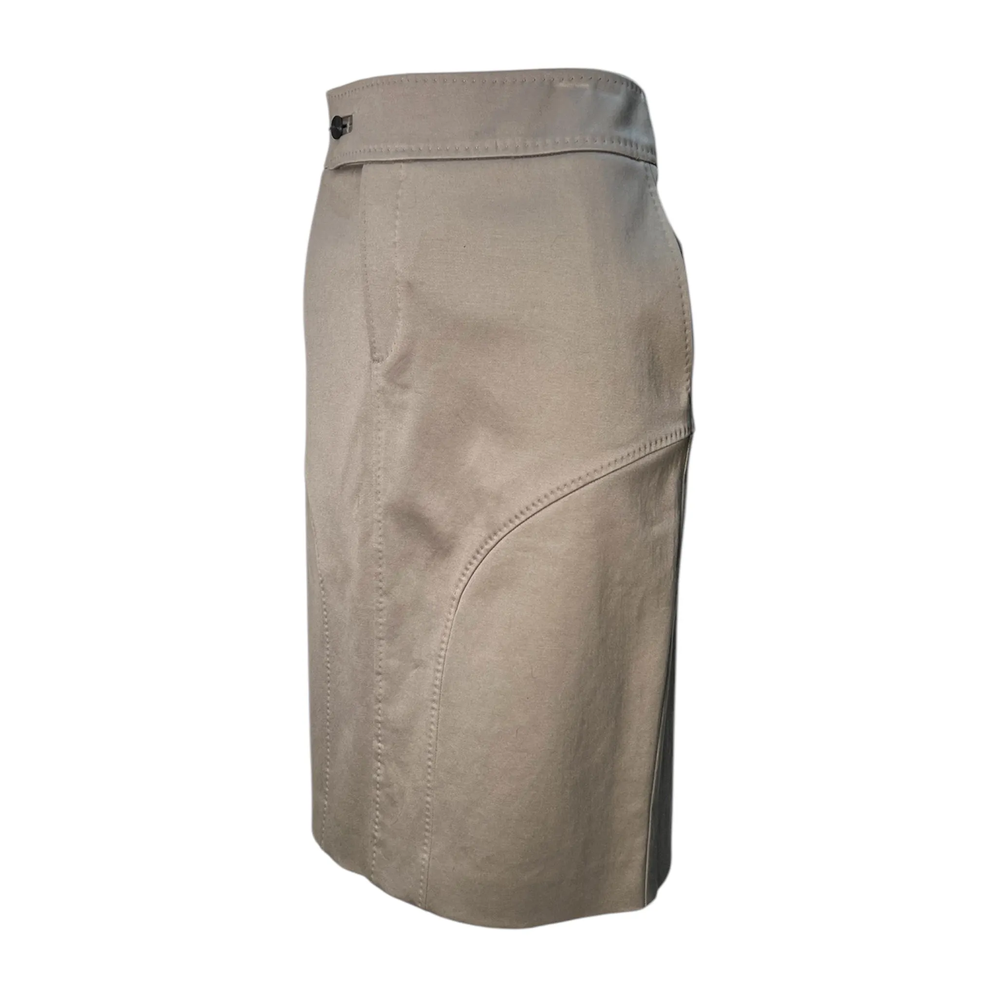 Tom Ford for Gucci 2003 Khaki Midi Skirt, NWT