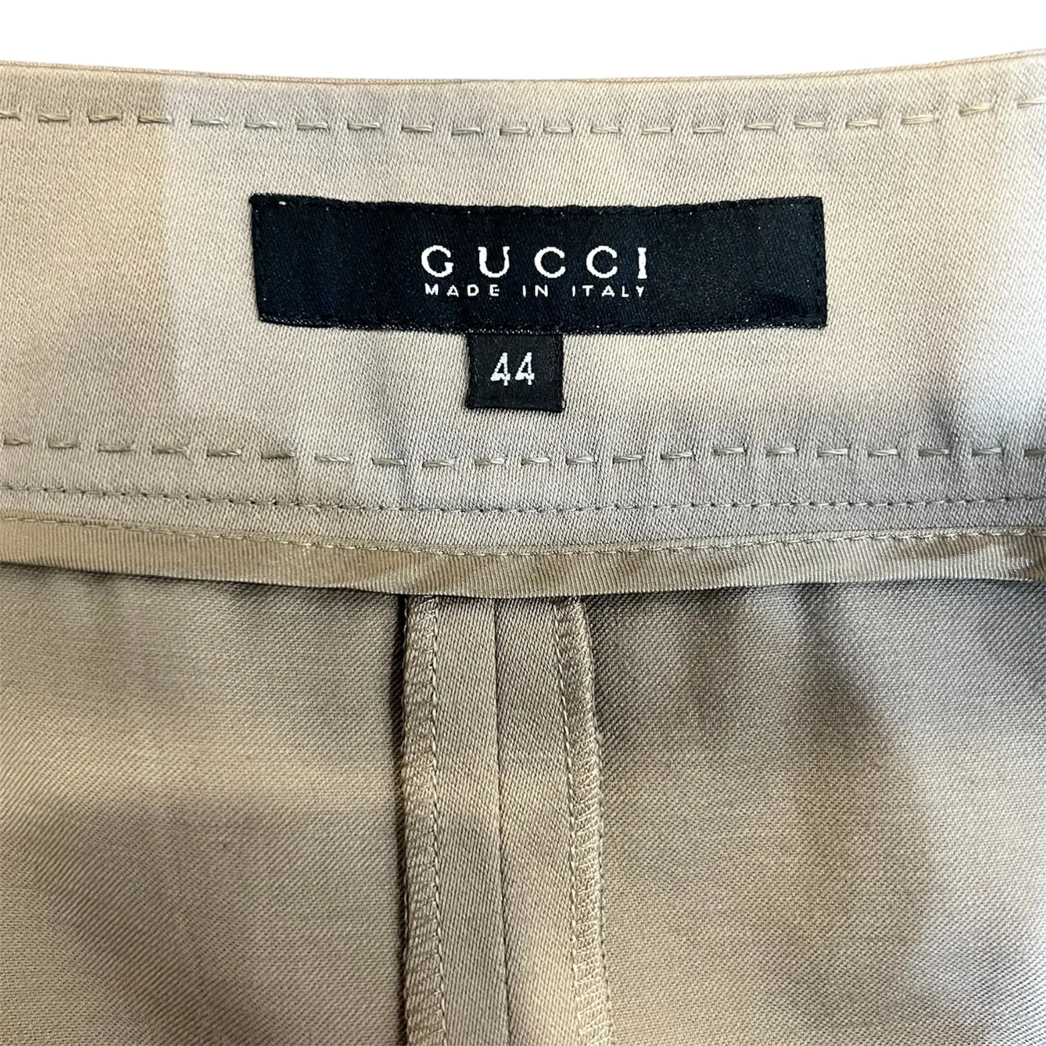 Tom Ford for Gucci 2003 Khaki Midi Skirt, NWT