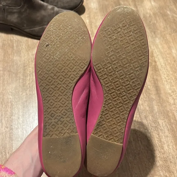 Tory Burch, pink, flats, wonderful condition!