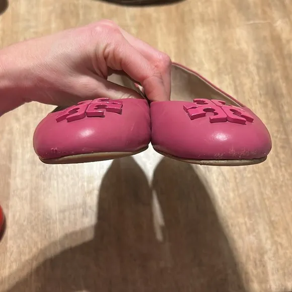Tory Burch, pink, flats, wonderful condition!