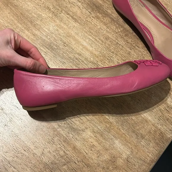 Tory Burch, pink, flats, wonderful condition!