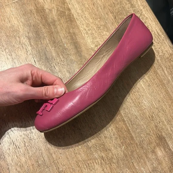 Tory Burch, pink, flats, wonderful condition!
