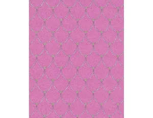 Trellis Drops Beads Pink 7303-17 Wallpaper