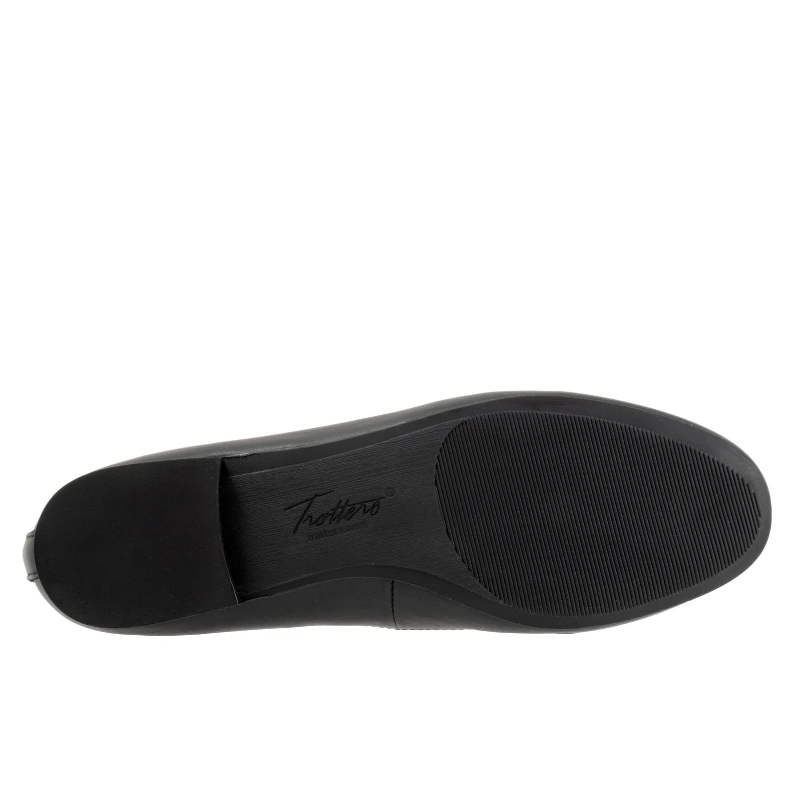 Trotters Greyson T2306-001 Womens Black Leather Slip On Loafer Flats Shoes