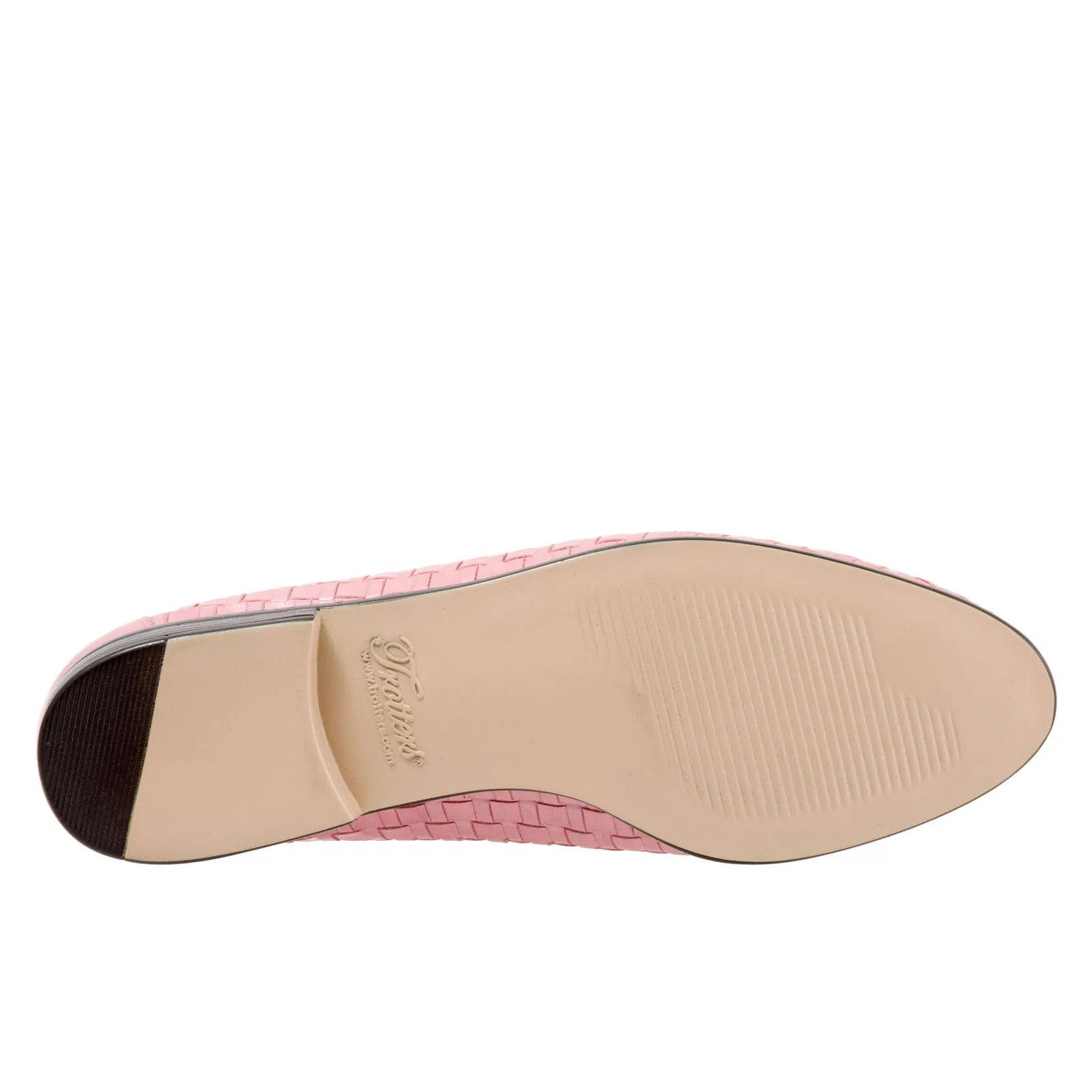 Trotters Liz T5158-639 Womens Pink Extra Narrow Leather Loafer Flats Shoes