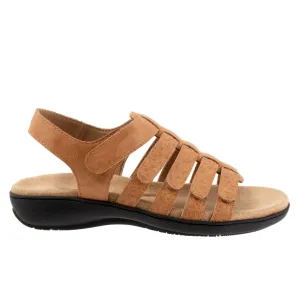 Trotters Tiki Tool T2423-253 Womens Brown Extra Wide Strap Sandals Shoes