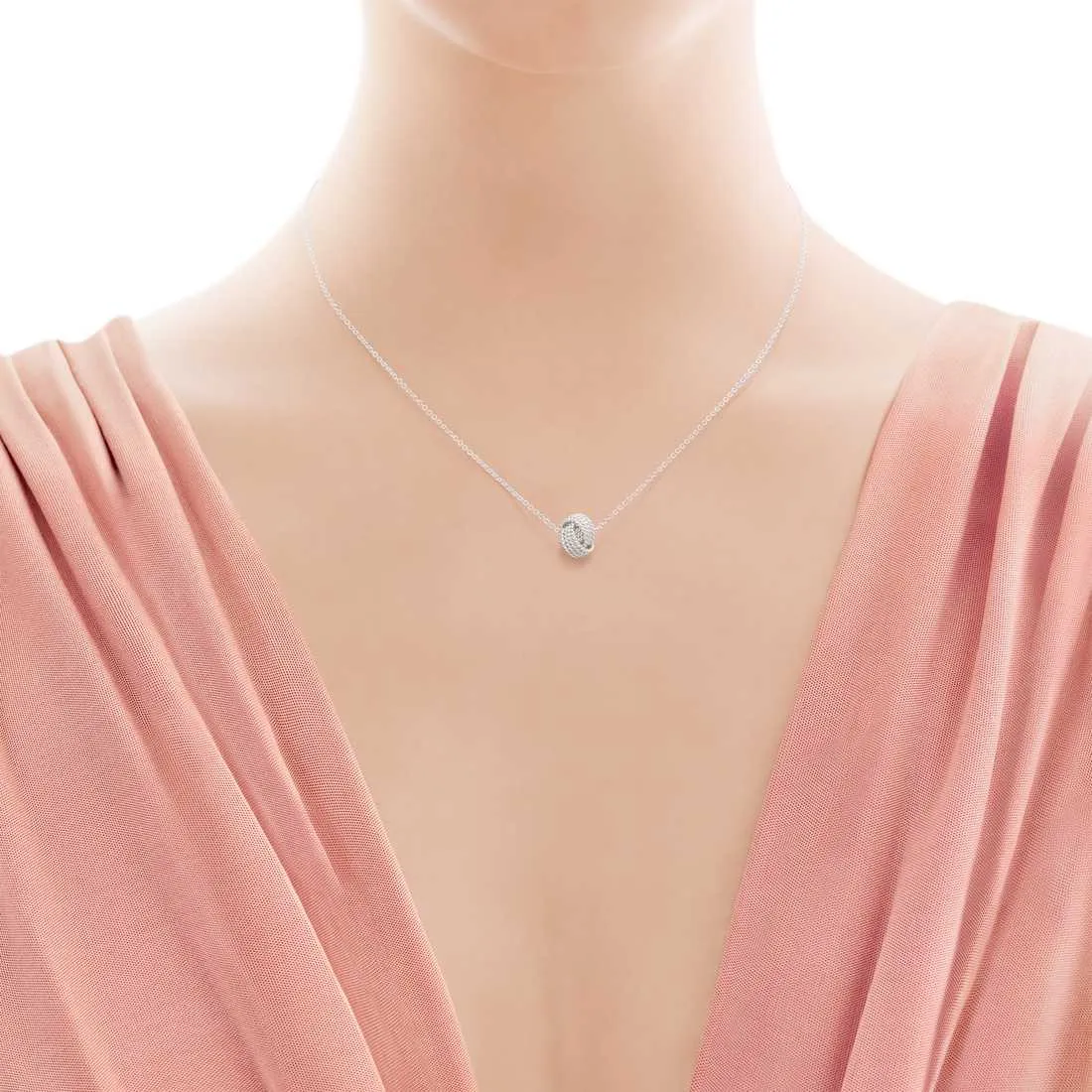 Twist Knot Pendant Necklace