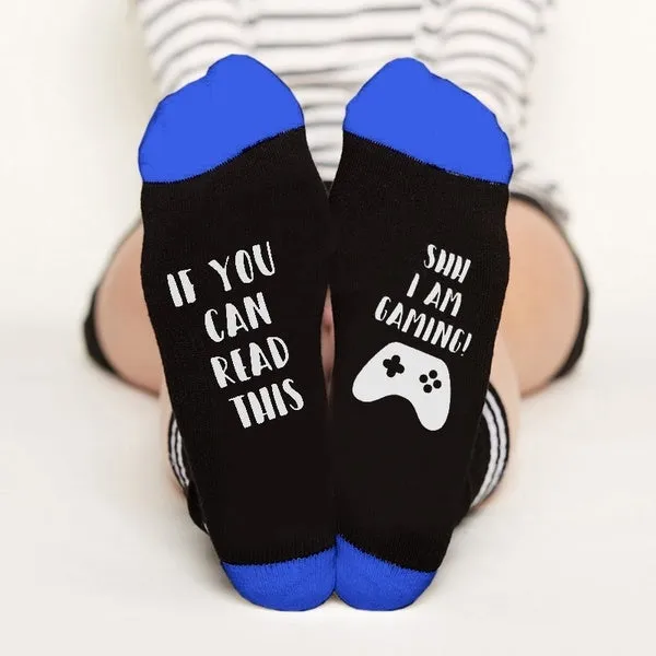 Unisex Socks If You Can Read This Say I Am Gaming Printed Funny Winter Warm Socks