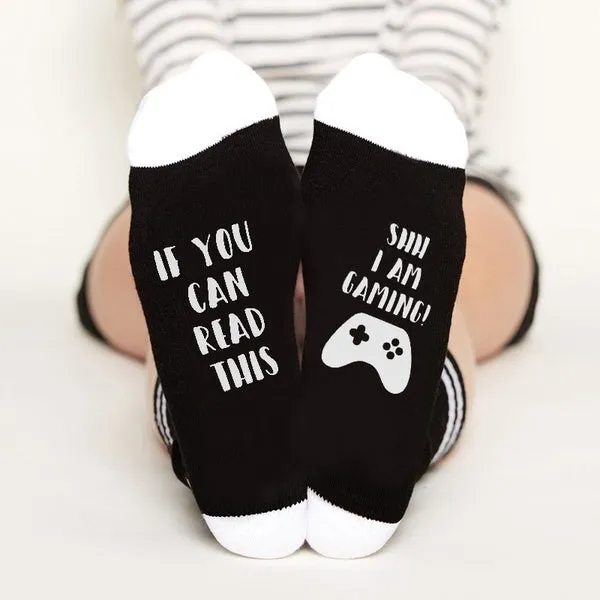Unisex Socks If You Can Read This Say I Am Gaming Printed Funny Winter Warm Socks