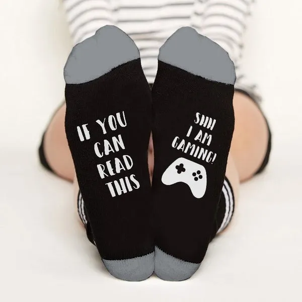 Unisex Socks If You Can Read This Say I Am Gaming Printed Funny Winter Warm Socks