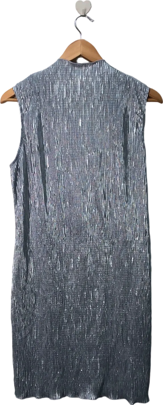 Vero Moda Silver SNADA SL Highneck CK Mini Dress M
