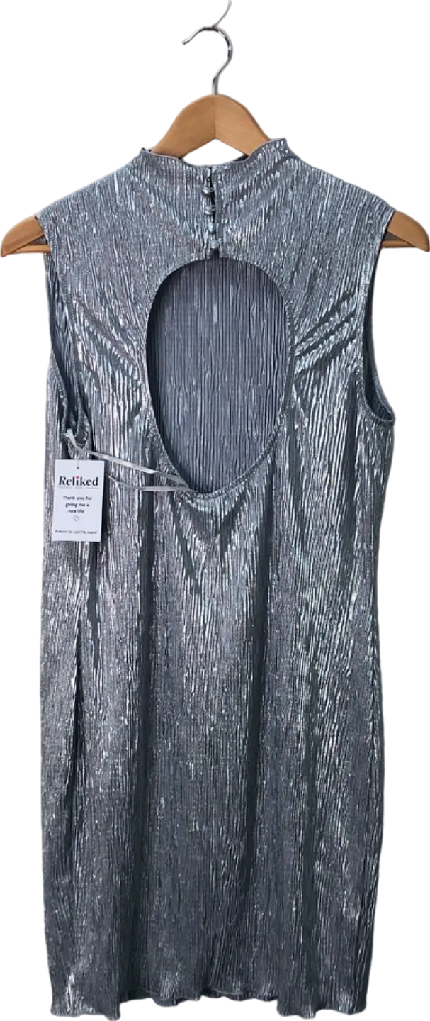 Vero Moda Silver SNADA SL Highneck CK Mini Dress M