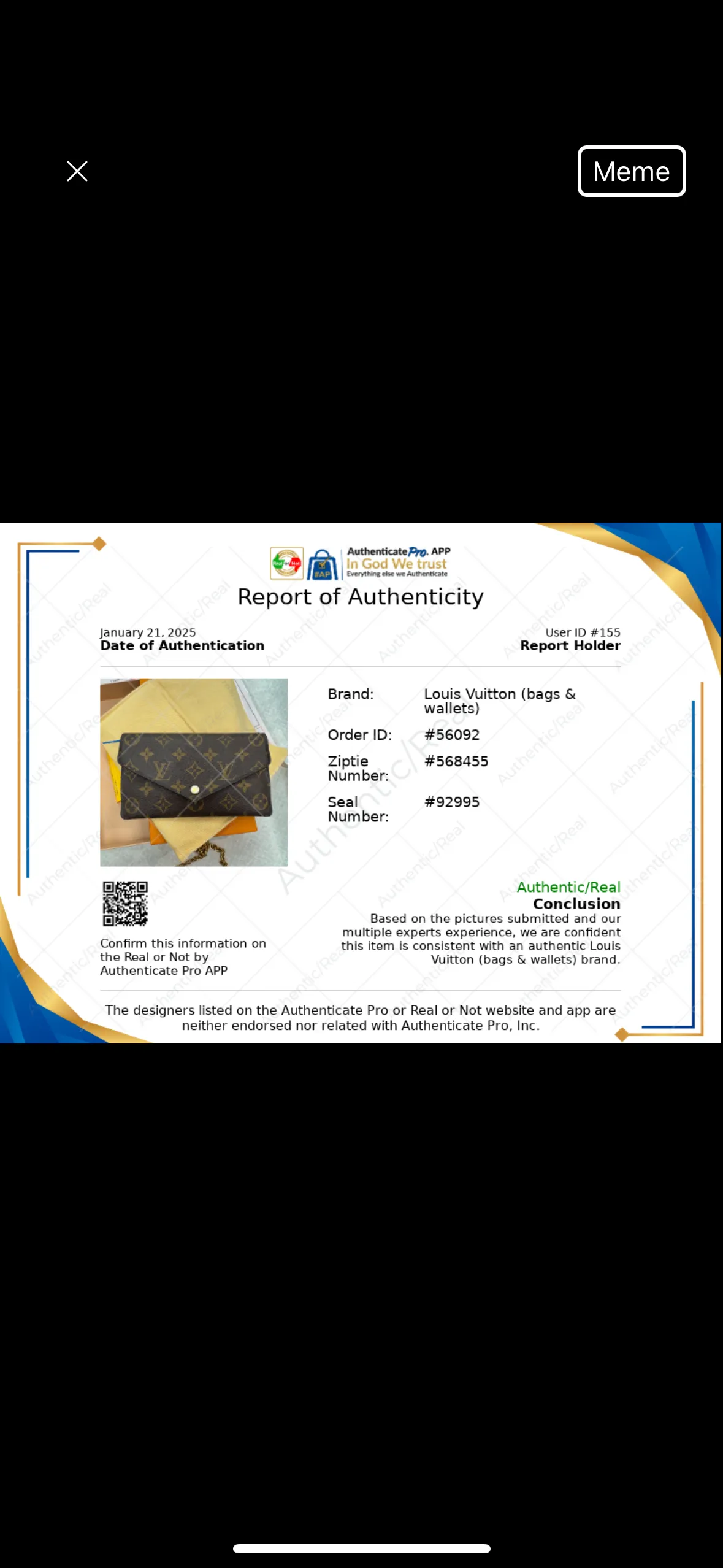 Wallet Luxury Designer By Louis Vuitton, Size: Medium