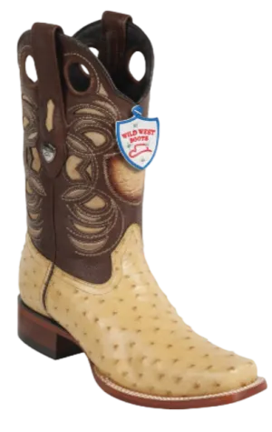 Wild West Botas de Avestruz Horma Rodeo Orix