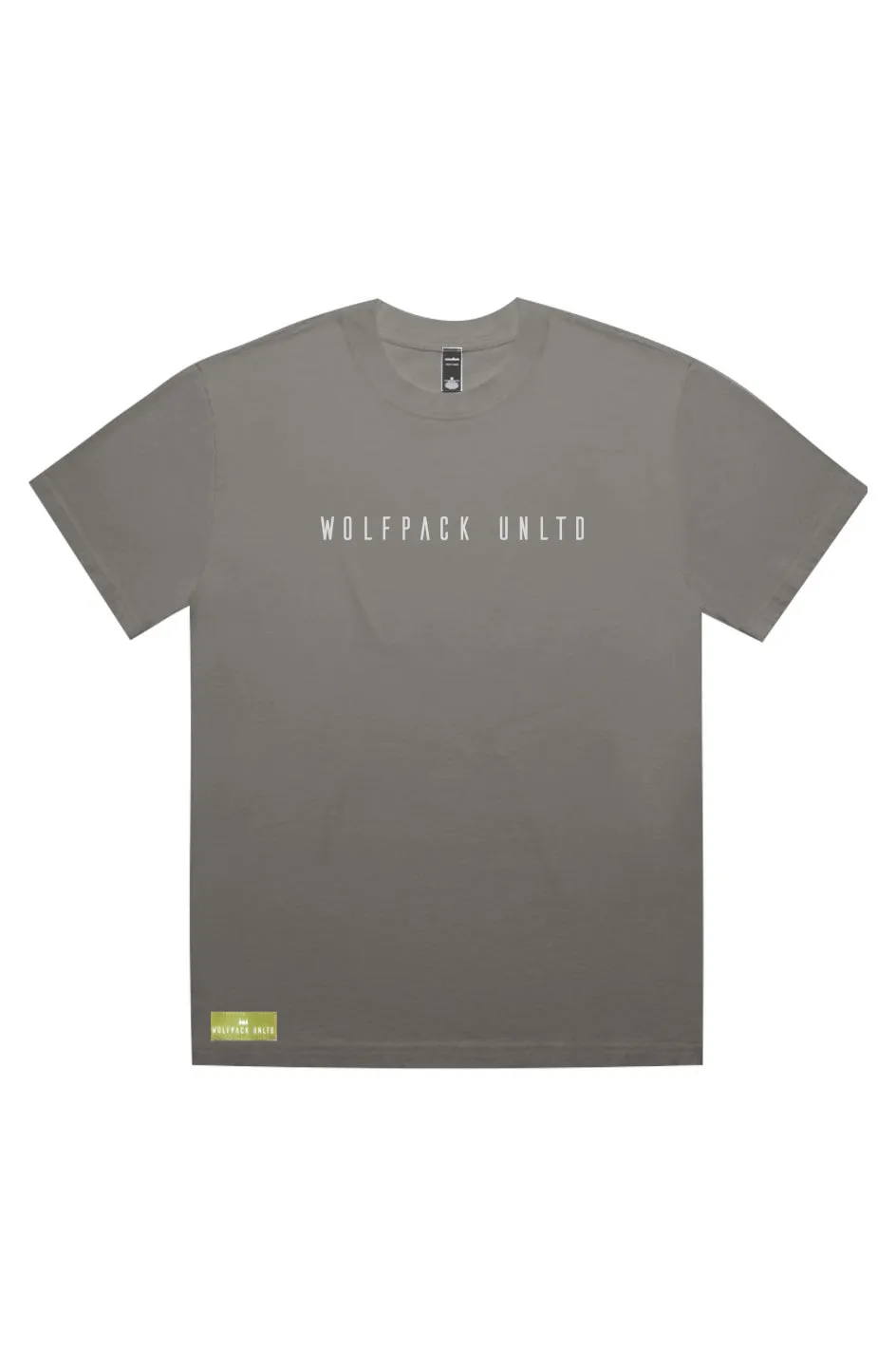 WOLFPACK UNLTD  "FADED" CASUAL HEAVY PREMIUM TEE (DARK) w/ Text Logo