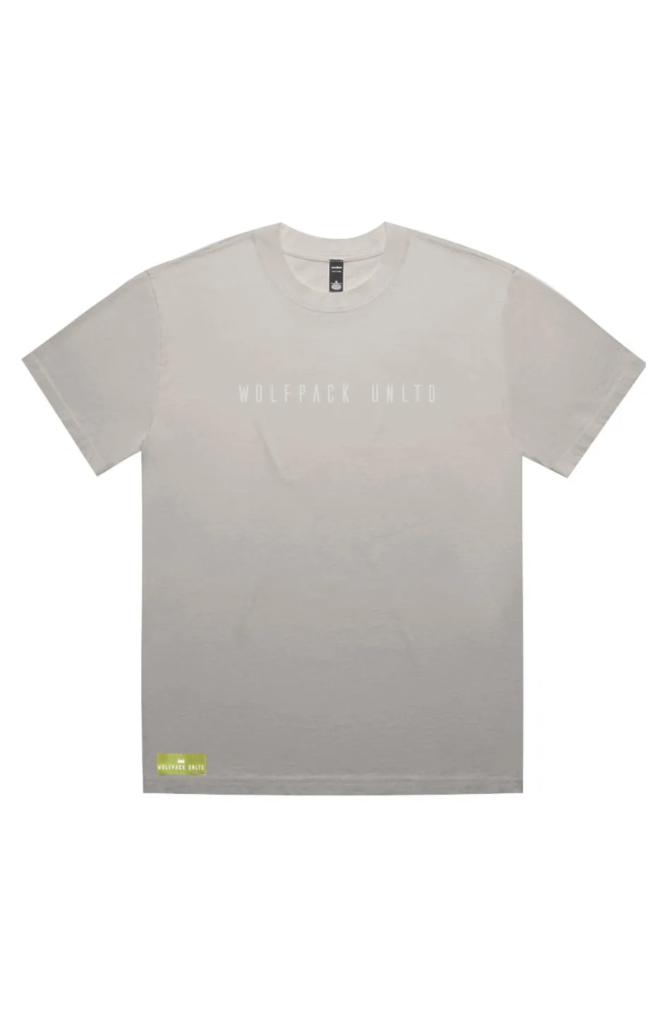 WOLFPACK UNLTD  "FADED" CASUAL HEAVY PREMIUM TEE (DARK) w/ Text Logo