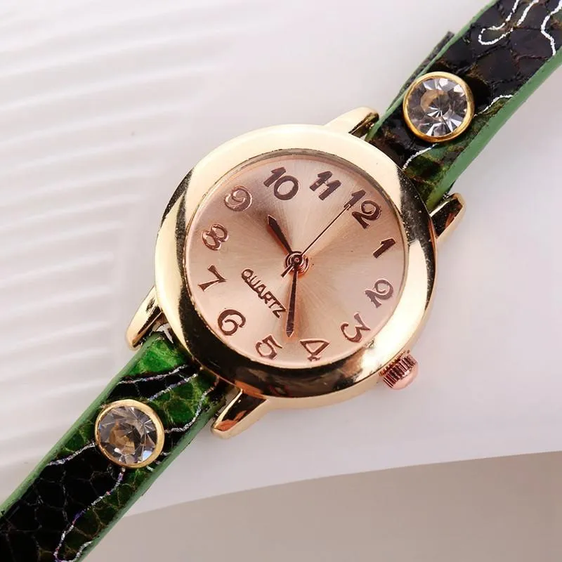 Women's Dual Heart Fashion Watch With Fashion Imprinted Band