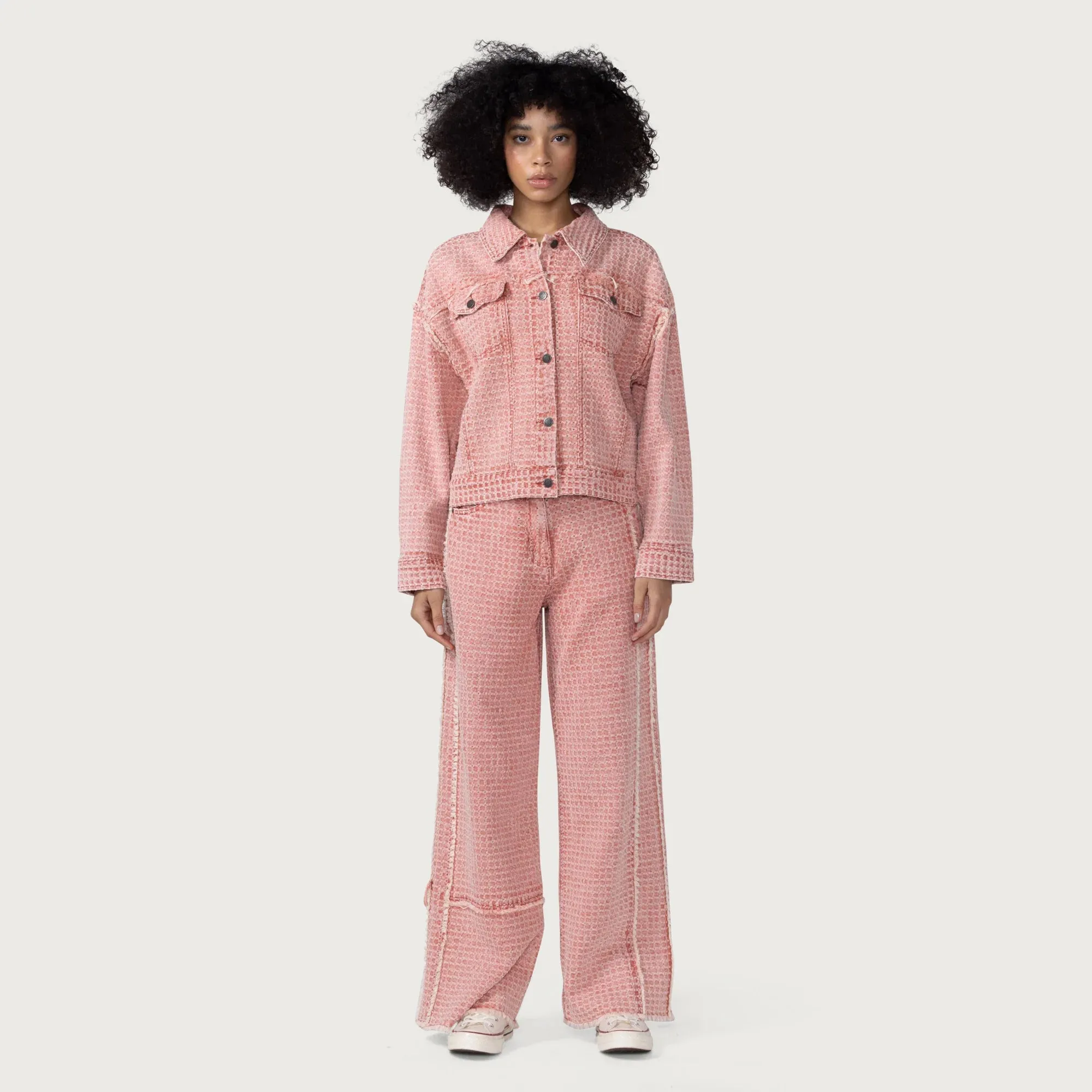 Womens Honor The Gift Novelty Denim Jacket 'Brick'