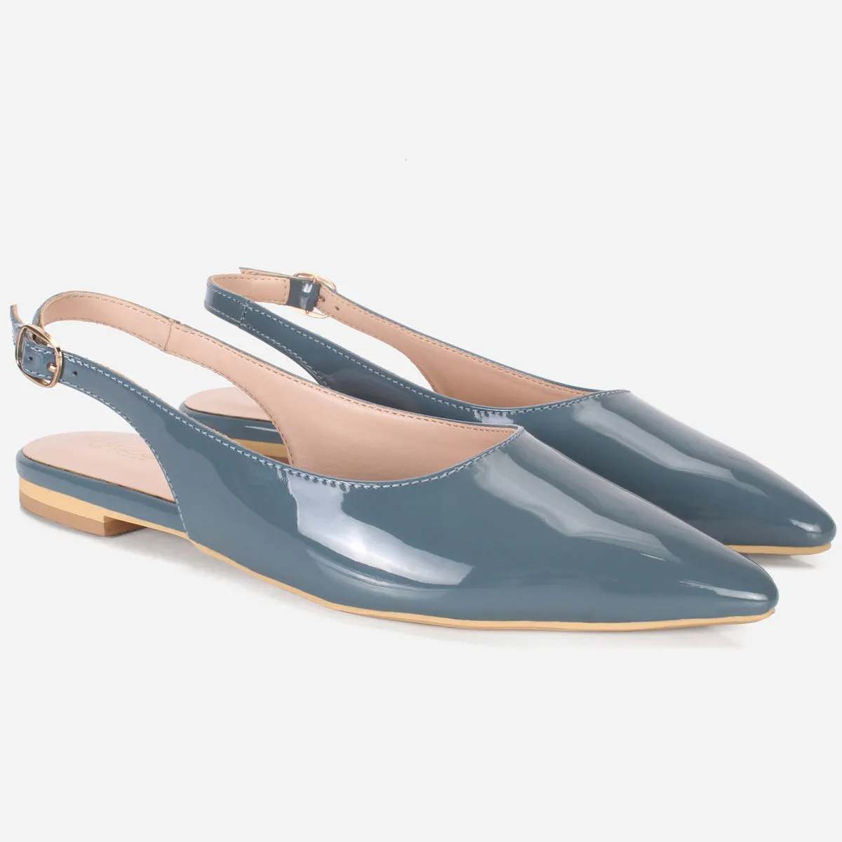 Women's "TAJEZWI" Patent Pointed Flat Shoes