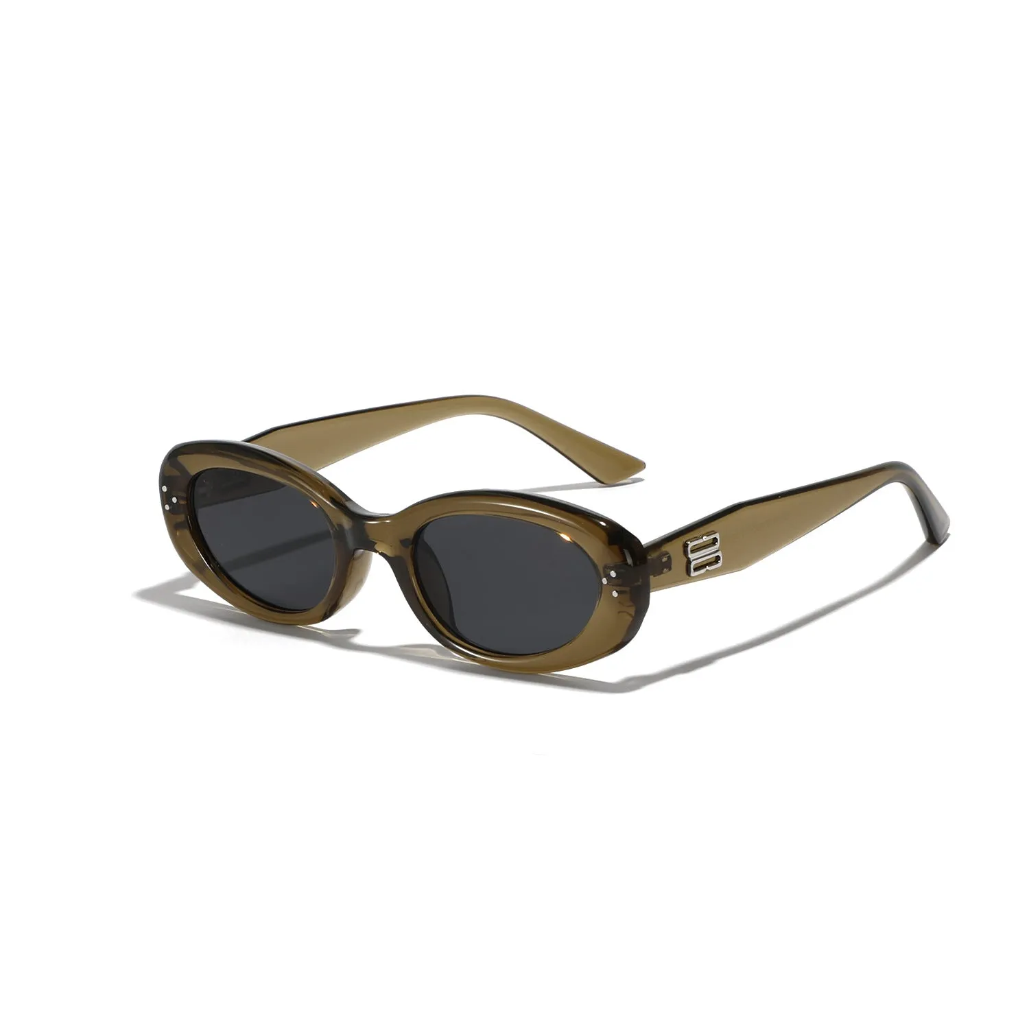 Xunge Glasses Pearl Oval High-Grade Sunglasses for WomeninsStreet Shooting Fashion New Sunglasses Men