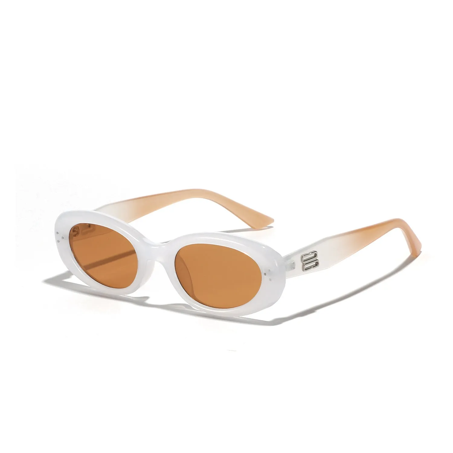 Xunge Glasses Pearl Oval High-Grade Sunglasses for WomeninsStreet Shooting Fashion New Sunglasses Men