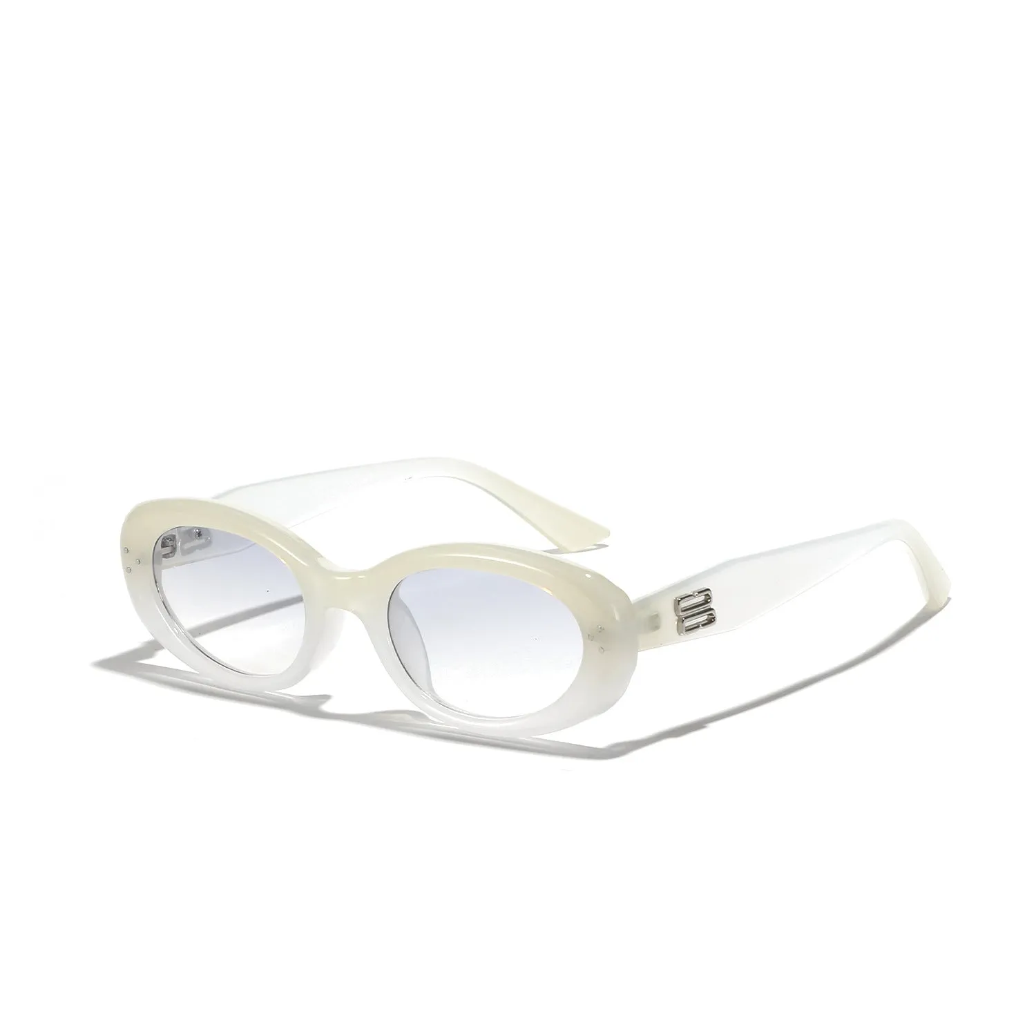 Xunge Glasses Pearl Oval High-Grade Sunglasses for WomeninsStreet Shooting Fashion New Sunglasses Men