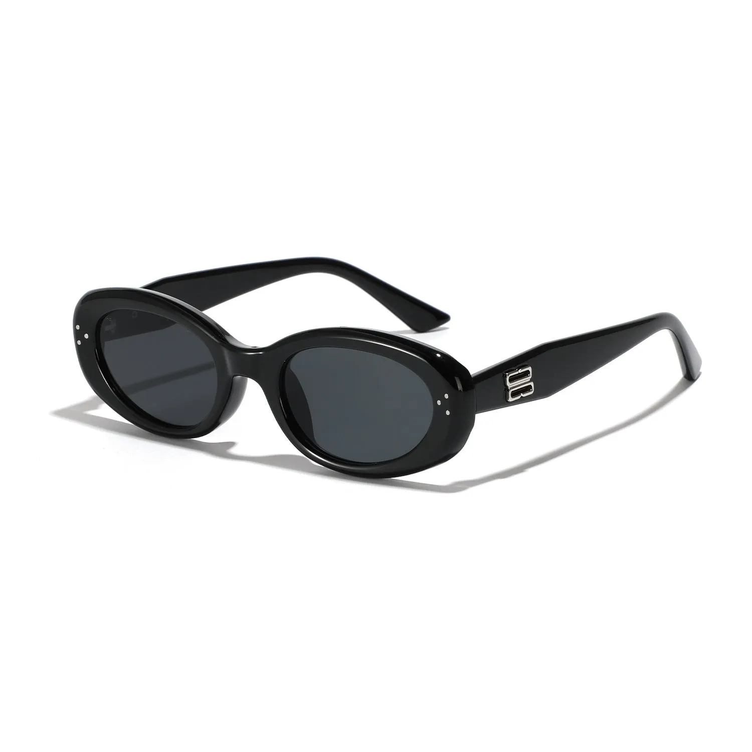 Xunge Glasses Pearl Oval High-Grade Sunglasses for WomeninsStreet Shooting Fashion New Sunglasses Men