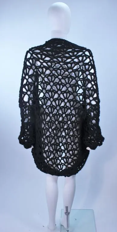 YOHJI YAMAMOTO Black Wide Knit Cardigan