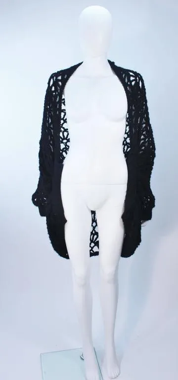 YOHJI YAMAMOTO Black Wide Knit Cardigan