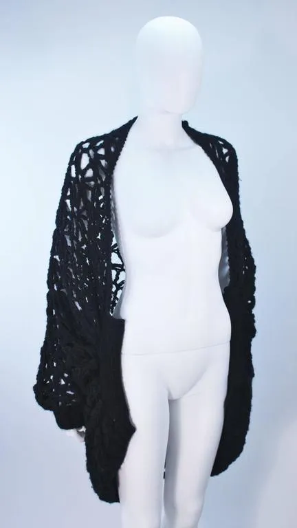 YOHJI YAMAMOTO Black Wide Knit Cardigan