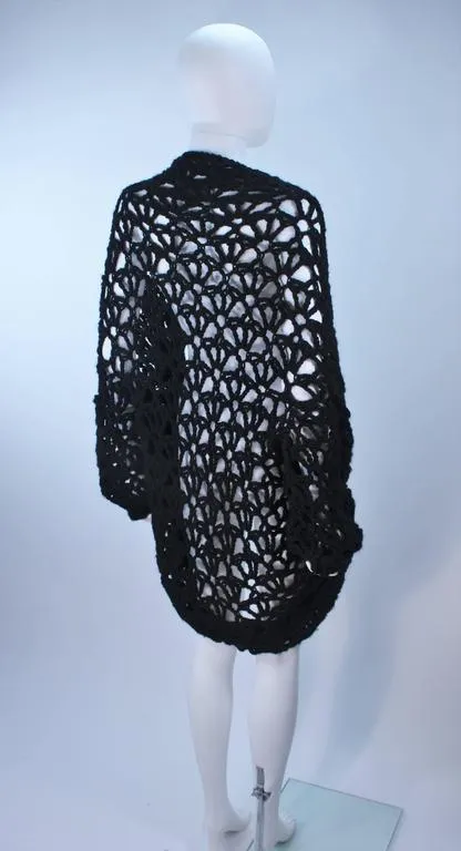 YOHJI YAMAMOTO Black Wide Knit Cardigan