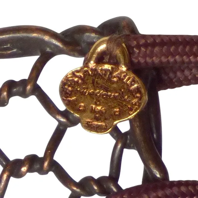 YVES SAINT LAURENT- 1980s Brown Cord & Metal Belt